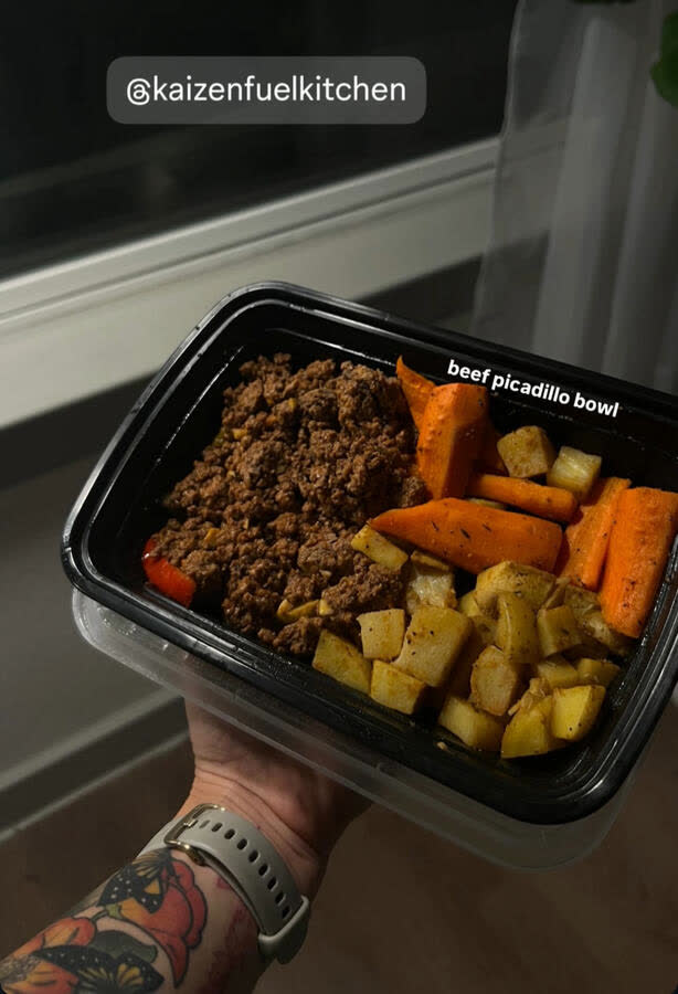 Customer with Kaizen meals